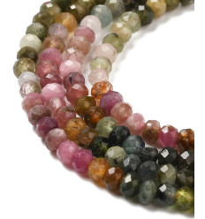 4x3mmmm - tourmaline Grade A - Chapelet pierre