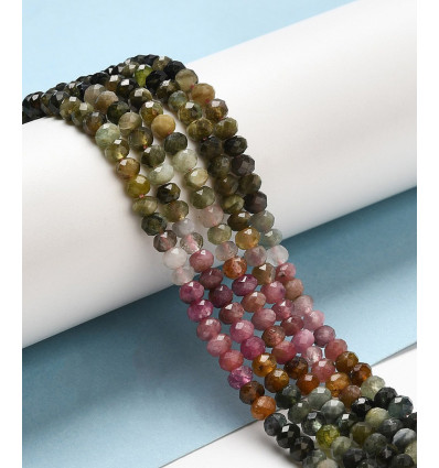 4x3mmmm - tourmaline Grade A - Chapelet pierre