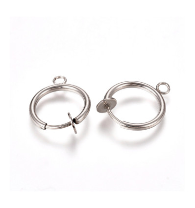 13mm - dormeuse pour oreille non percée (2pcs)
