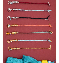 Connecteur talisman bleu paon
