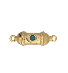 Connecteur talisman bleu paon