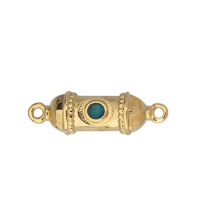 Connecteur talisman bleu paon