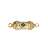 Pendentif oeil articulé + zircon vert