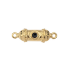 Pendentif oeil articulé + zircon vert