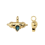 Pendentif oeil articulé + zircon vert