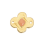 Connecteur fleur & émaille orange