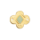 Connecteur fleur & émaille vert