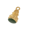Pendentif oeil articulé + zircon vert