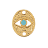 Pendentif oeil articulé + zircon vert