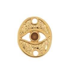 Connecteur oeil & émaille marron