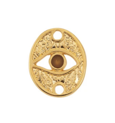 Connecteur oeil & émaille marron