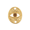 Pendentif oeil articulé + zircon vert