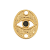 Pendentif oeil articulé + zircon vert