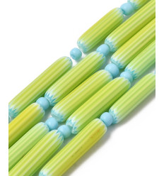 30x4,5mm - tube de verre teinté lisse en chapelet