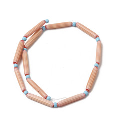 30x4,5mm - tube de verre teinté lisse en chapelet