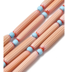 30x4,5mm - tube de verre teinté lisse en chapelet