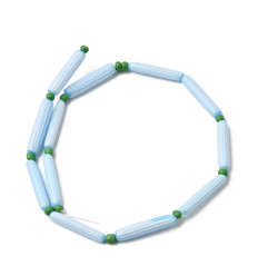 30x4,5mm - tube de verre teinté lisse en chapelet