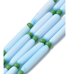 30x4,5mm - tube de verre teinté lisse en chapelet