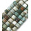 10x6mm - jaspe océan - Chapelet en pierre cylindrique