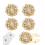 Couvre bouton bijoux strass blanc (1pc)