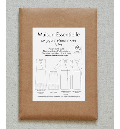 Patron “La blouse / robe / jupe ICÔNE" - Maison Essentielle