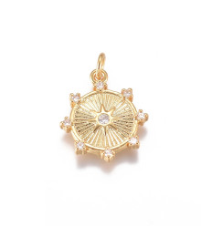 Pendentif médaille + zircon