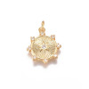 Pendentif oeil articulé + zircon vert