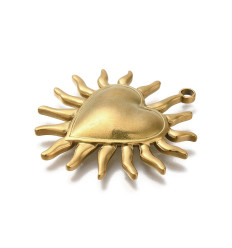 Pendentif petit coeur rayonnant