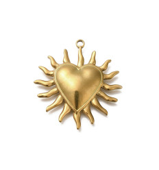 Pendentif petit coeur rayonnant