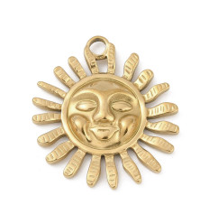 Pendentif grand soleil avec visage