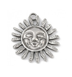 Pendentif soleil avec visage