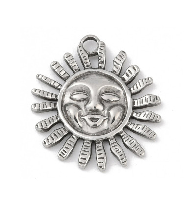Pendentif soleil avec visage
