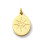 Pendentif médaille ovale étoile gravée acier inox