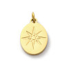 Pendentif oeil articulé + zircon vert
