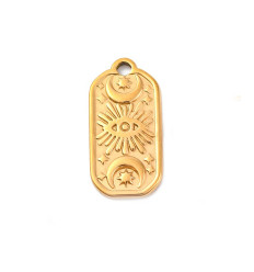 Pendentif cartouche en acier inox