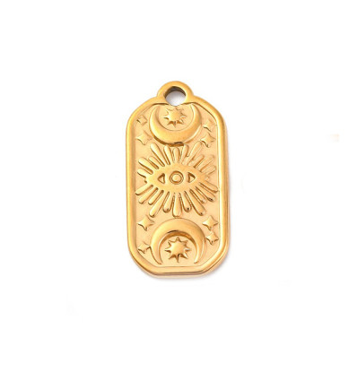 Pendentif cartouche en acier inox