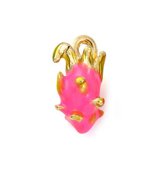 Pendentif fruit du dragon émaillé avec anneau