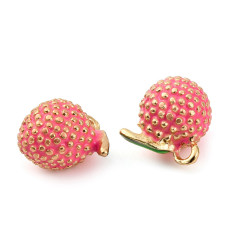 Pendentif litchi émaillé