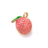 Pendentif oeil articulé + zircon vert
