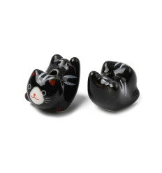 Perle chat en porcelaine