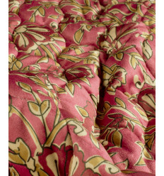 Matelassé velours imprimé fleurs