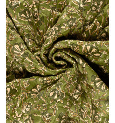 Matelassé velours imprimé fleurs