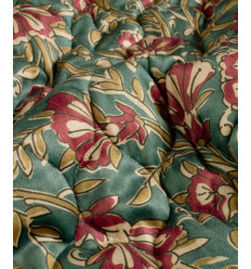 Matelassé velours imprimé fleurs