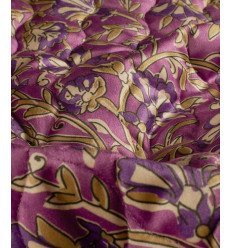 Matelassé velours imprimé fleurs