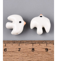 Perle colombe en porcelaine