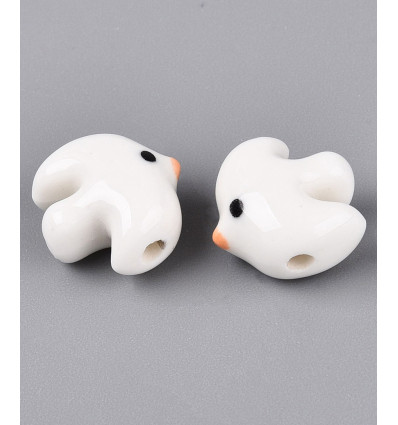 Perle colombe en porcelaine