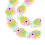 Perle poisson en verre peint