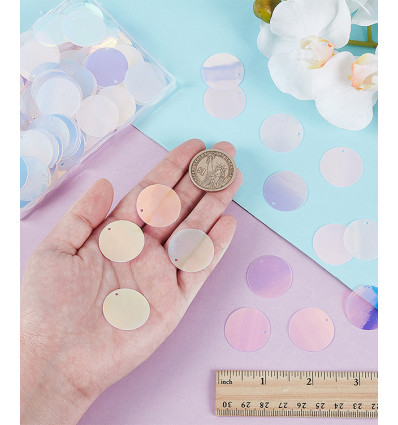 Sequins rond holographique 25mm (1pc)