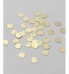 10mm - Sequins rond trou en haut
