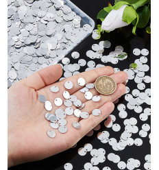 10mm - Sequins rond trou en haut
